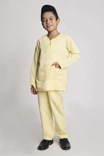 Hafiy Baju Melayu Teluk Belanga Kids Yellow